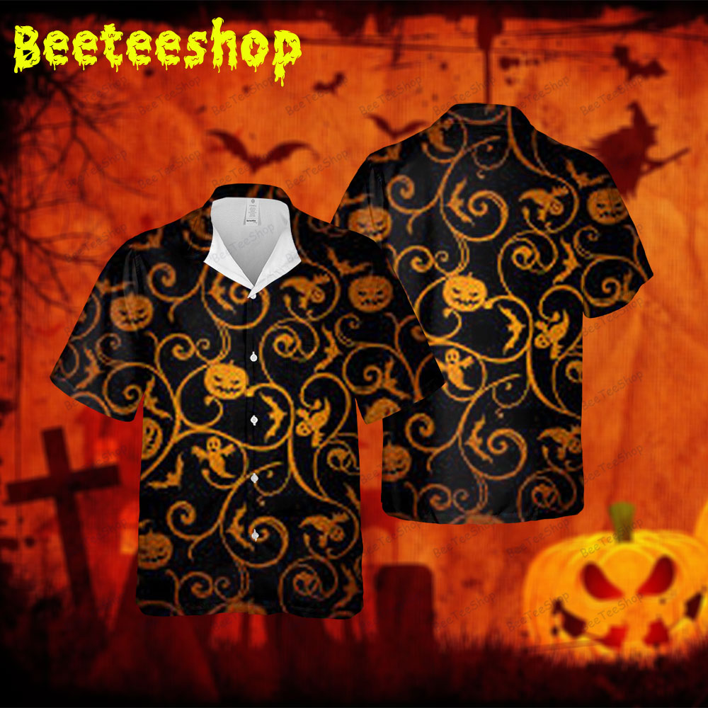 Pumpkins Halloween 020 Spread Collar Hawaii Shirt Pumpkins Halloween 020 Spread Collar Hawaii Shirt
