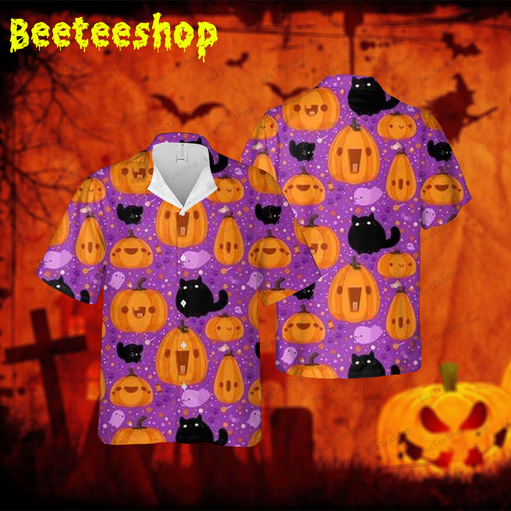 Pumpkins Halloween 034 Spread Collar Hawaii Shirt Pumpkins Halloween 034 Spread Collar Hawaii Shirt