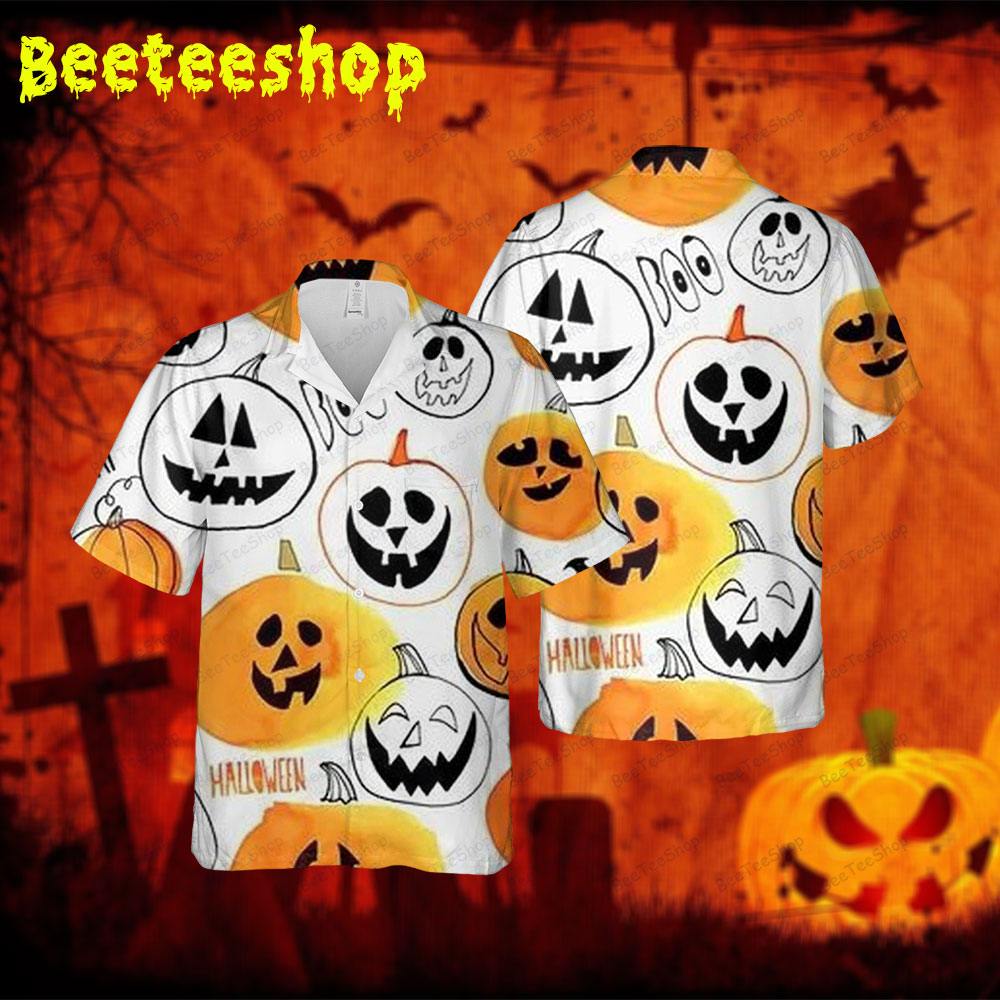 Pumpkins Halloween 204 Spread Collar Hawaii Shirt Pumpkins Halloween 204 Spread Collar Hawaii Shirt