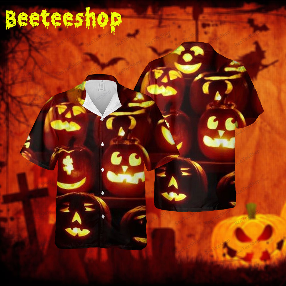 Pumpkins Halloween 367 Spread Collar Hawaii Shirt Pumpkins Halloween 367 Spread Collar Hawaii Shirt