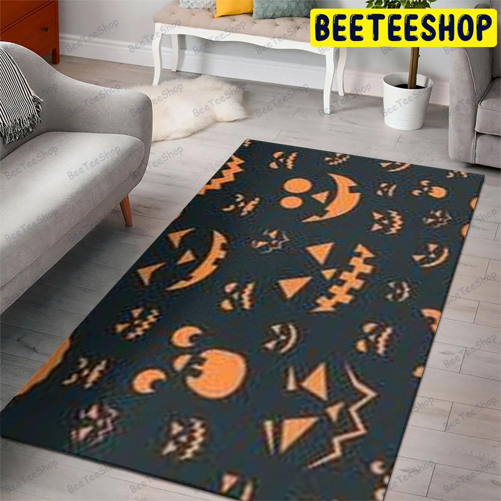 Pumpkins Halloween Pattern 093 Beeteeshop Rug Rectangle Pumpkins Halloween Pattern 093 Beeteeshop Rug Rectangle