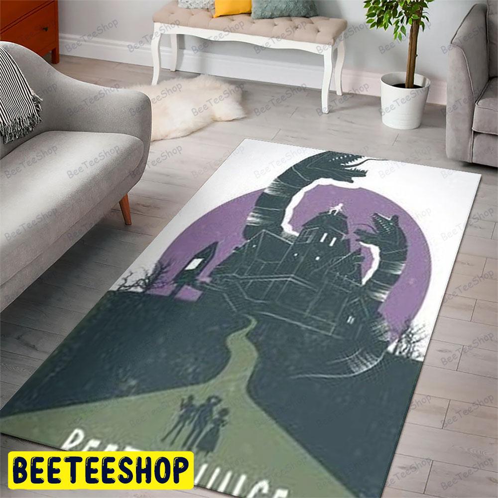 Retro Let's Live Beetlejuice Halloween Beeteeshop Rug Rectangle Retro Let's Live Beetlejuice Halloween Beeteeshop Rug Rectangle