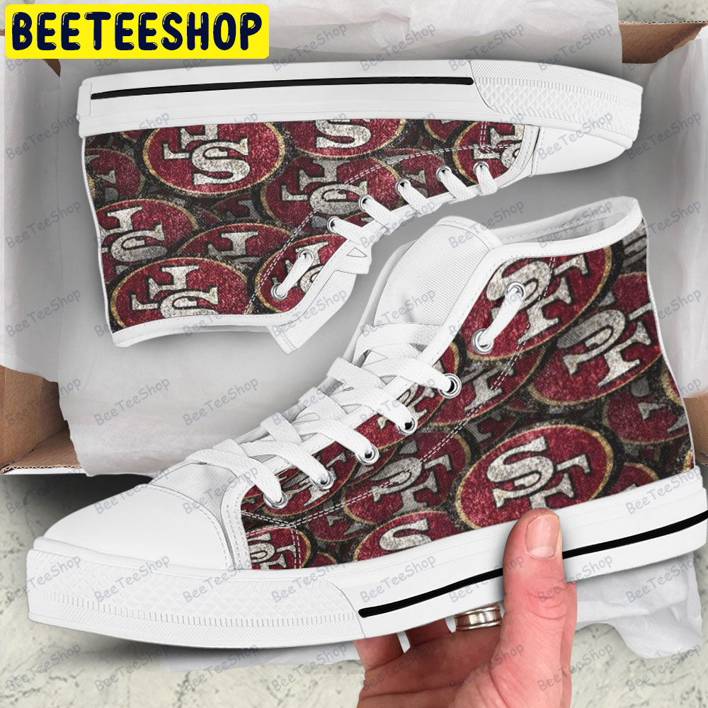San Francisco 49ers 24 American Sports Teams Adults High Top Canvas Shoes San Francisco 49ers 24 American Sports Teams Adults High Top Canvas Shoes
