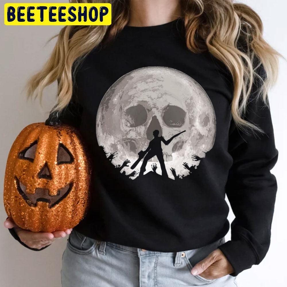 Skull Moon Ash Vs Evil Dead Happy Halloween Beeteeshop Trending Unisex T-Shirt Skull Moon Ash Vs Evil Dead Happy Halloween Beeteeshop Trending Unisex T-Shirt