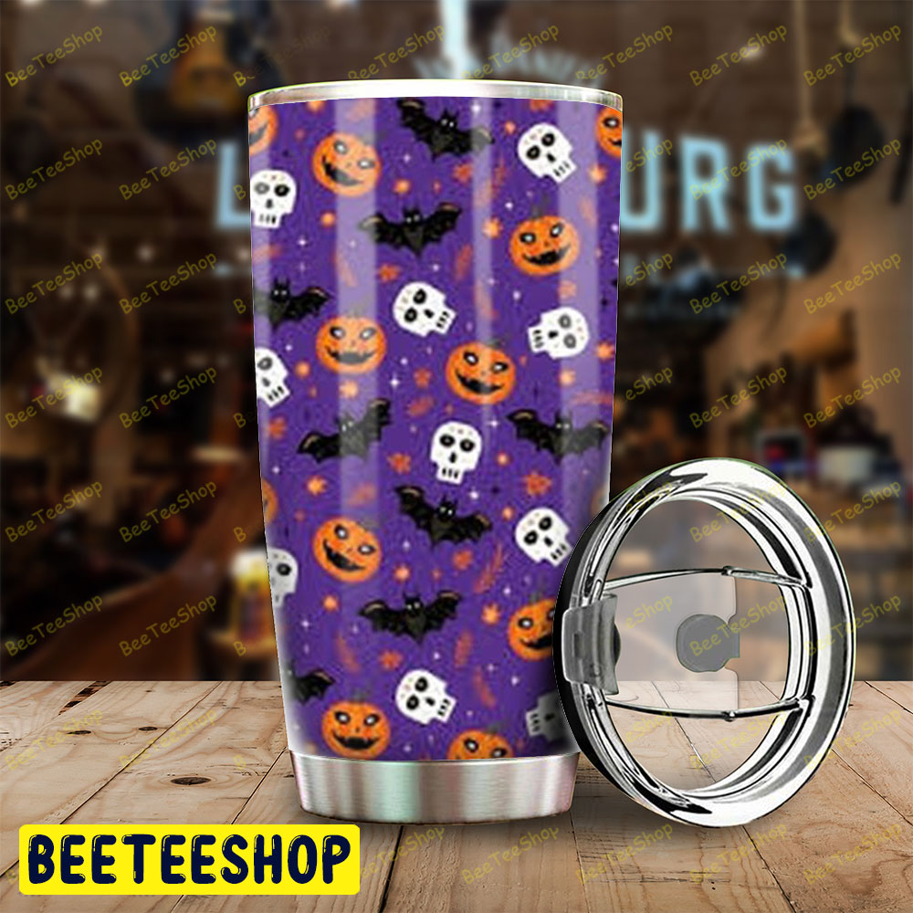 Skulls Bats Pumpkins Halloween Pattern 102 Tumbler Skulls Bats Pumpkins Halloween Pattern 102 Tumbler
