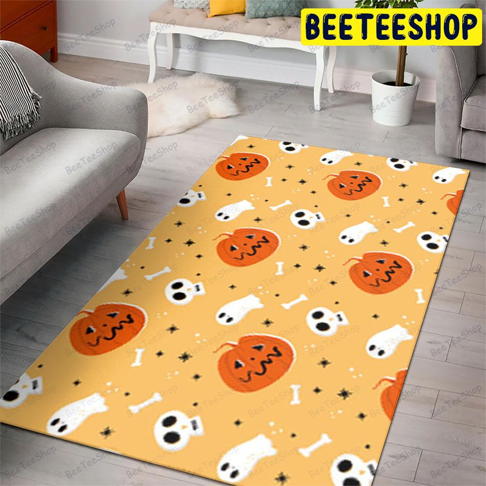 Skulls Boos Pumpkins Halloween Pattern 044 Beeteeshop Rug Rectangle Skulls Boos Pumpkins Halloween Pattern 044 Beeteeshop Rug Rectangle