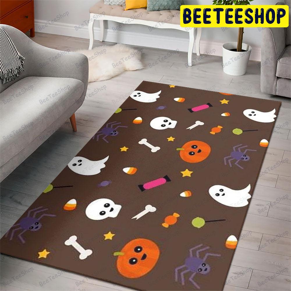 Skulls Ghosts Pumpkins Halloween Pattern 074 Beeteeshop Rug Rectangle Skulls Ghosts Pumpkins Halloween Pattern 074 Beeteeshop Rug Rectangle