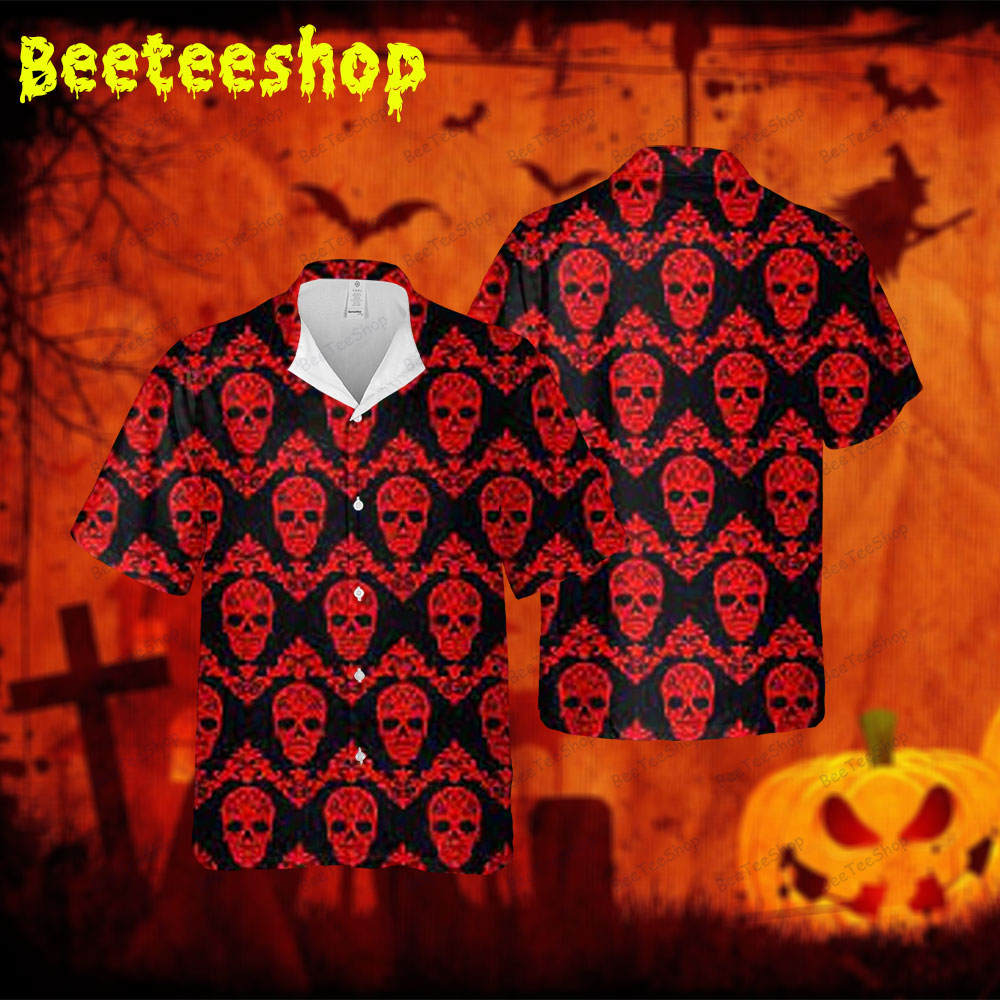 Skulls Halloween 131 Spread Collar Hawaii Shirt Skulls Halloween 131 Spread Collar Hawaii Shirt