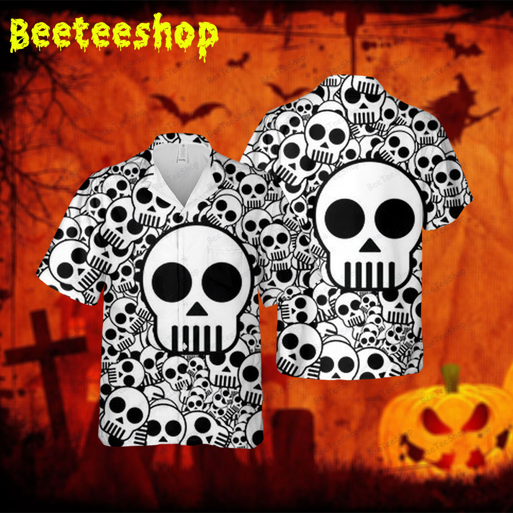 Skulls Halloween 326 Spread Collar Hawaii Shirt Skulls Halloween 326 Spread Collar Hawaii Shirt