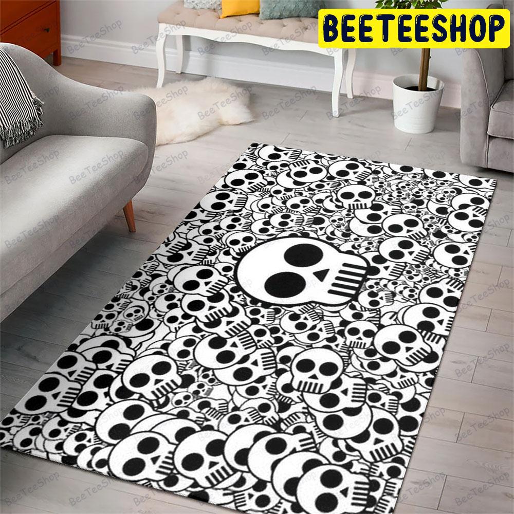 Skulls Halloween Pattern 326 Beeteeshop Rug Rectangle Skulls Halloween Pattern 326 Beeteeshop Rug Rectangle