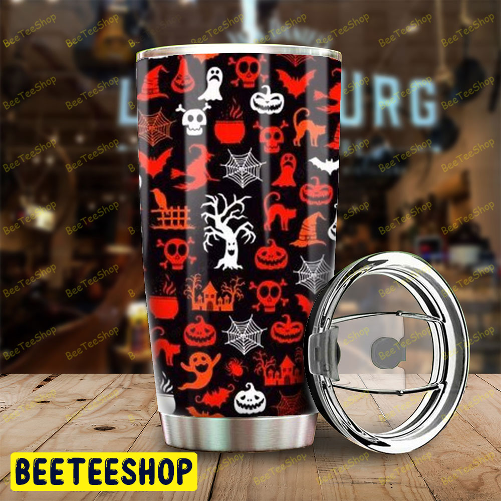Skulls Pumpkins Halloween Pattern 313 Tumbler Skulls Pumpkins Halloween Pattern 313 Tumbler