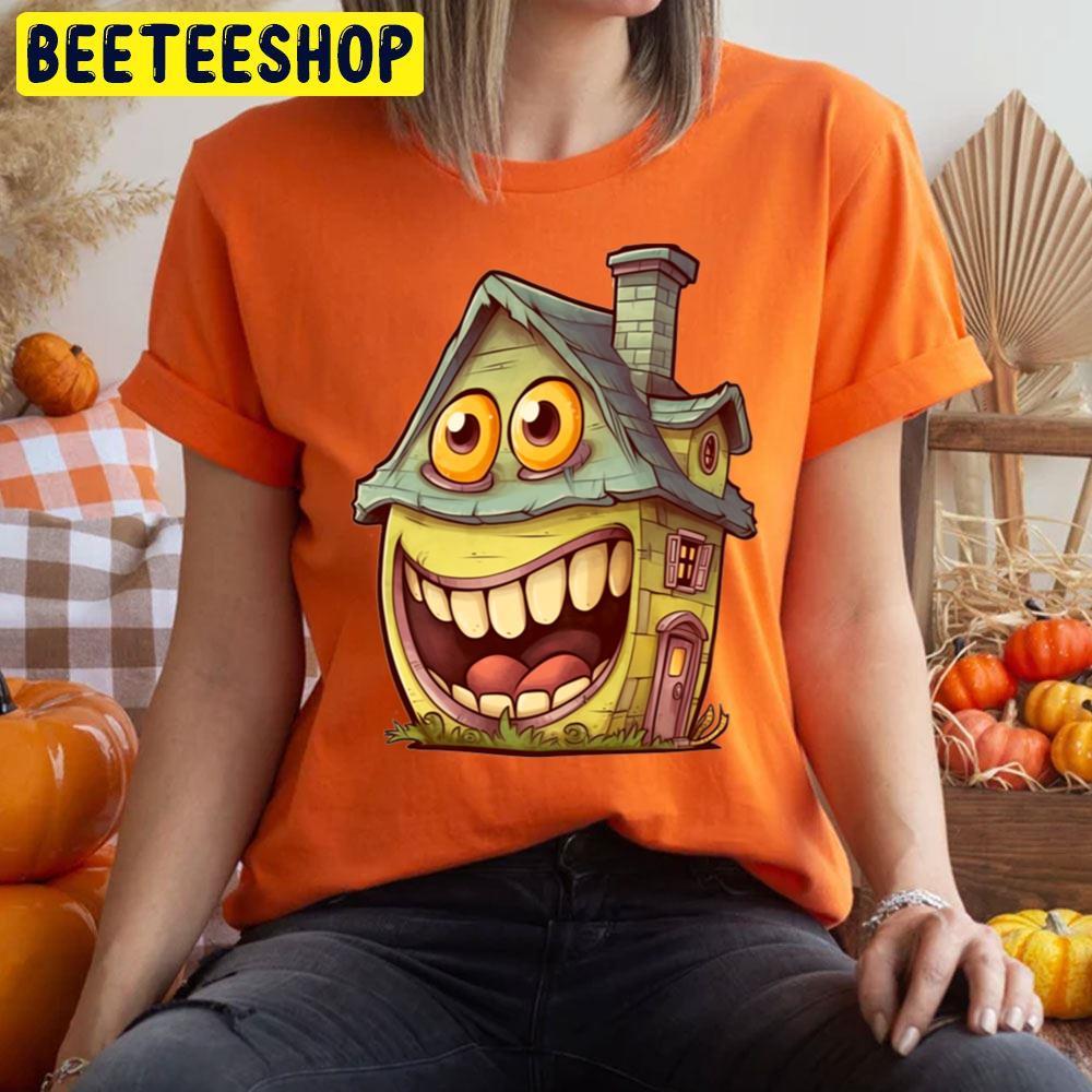 Smile Monster House Happy Halloween Beeteeshop Trending Unisex T-Shirt Smile Monster House Happy Halloween Beeteeshop Trending Unisex T-Shirt