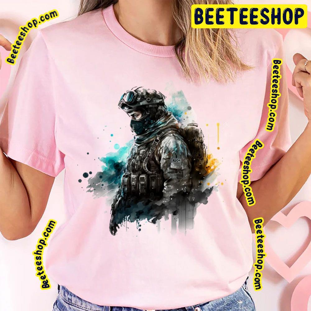 Soldier Watercolor Call Of Duty Black Ops Cold War Beeteeshop Trending Unisex T-Shirt Soldier Watercolor Call Of Duty Black Ops Cold War Beeteeshop Trending Unisex T-Shirt