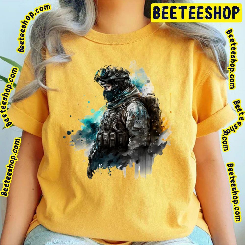 Soldier Watercolor Call Of Duty Black Ops Cold War Beeteeshop Trending Unisex T-Shirt Soldier Watercolor Call Of Duty Black Ops Cold War Beeteeshop Trending Unisex T-Shirt