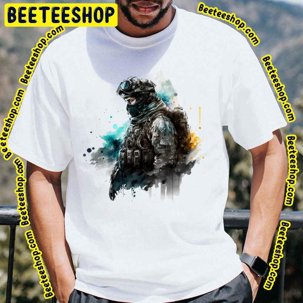 Soldier Watercolor Call Of Duty Black Ops Cold War Beeteeshop Trending Unisex T-Shirt Soldier Watercolor Call Of Duty Black Ops Cold War Beeteeshop Trending Unisex T-Shirt