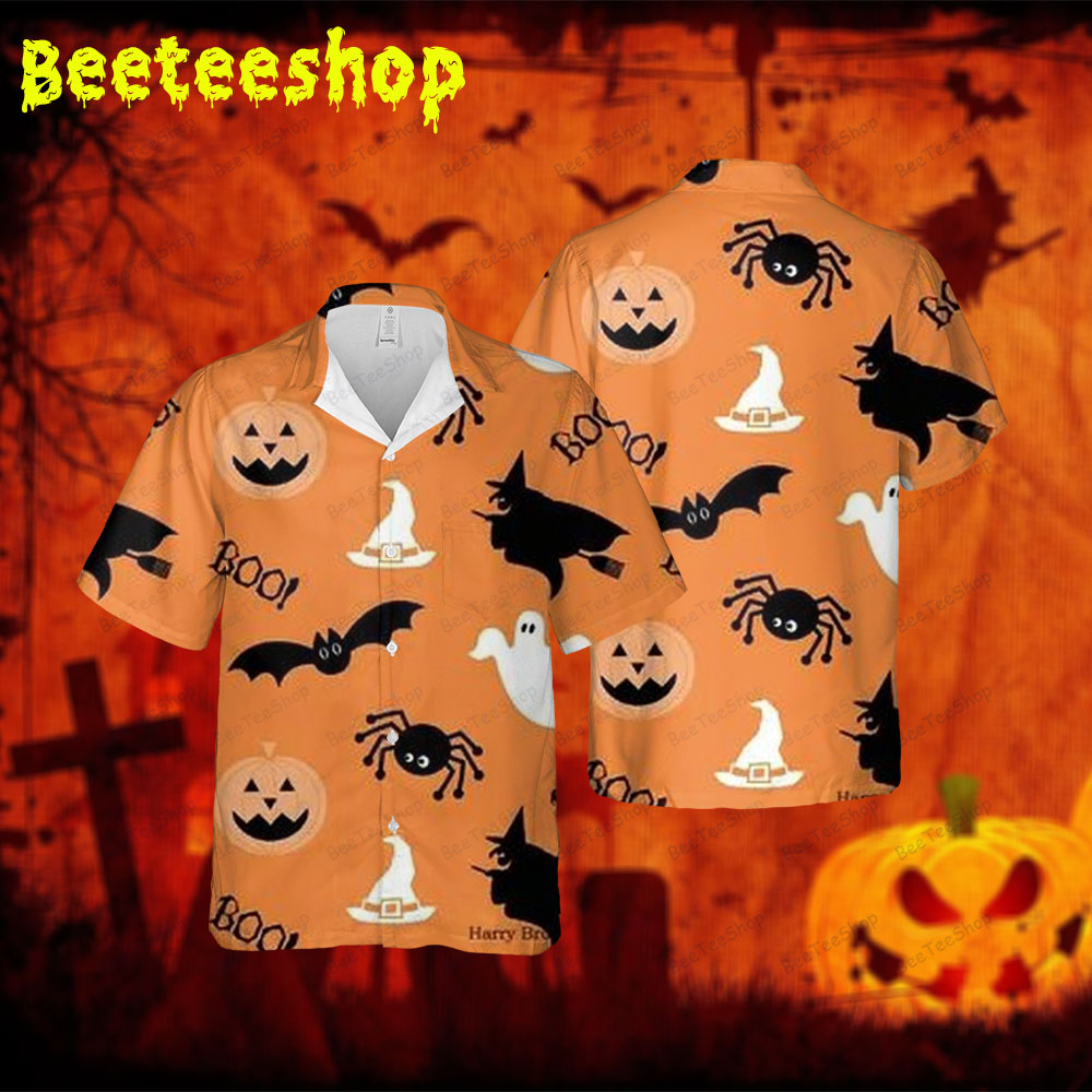 Spiders Bats Ghosts Pumpkins Halloween 142 Spread Collar Hawaii Shirt Spiders Bats Ghosts Pumpkins Halloween 142 Spread Collar Hawaii Shirt