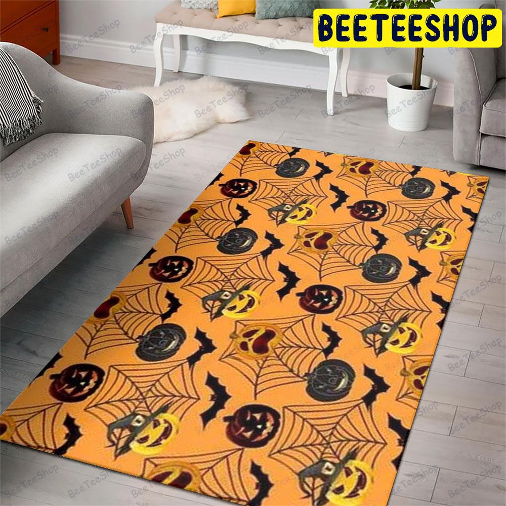 Spiders Bats Pumpkins Halloween Pattern 114 Beeteeshop Rug Rectangle Spiders Bats Pumpkins Halloween Pattern 114 Beeteeshop Rug Rectangle