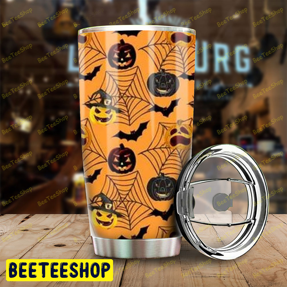 Spiders Bats Pumpkins Halloween Pattern 114 Tumbler Spiders Bats Pumpkins Halloween Pattern 114 Tumbler