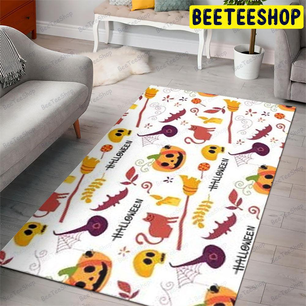 Spiders Bats Pumpkins Halloween Pattern 263 Beeteeshop Rug Rectangle Spiders Bats Pumpkins Halloween Pattern 263 Beeteeshop Rug Rectangle