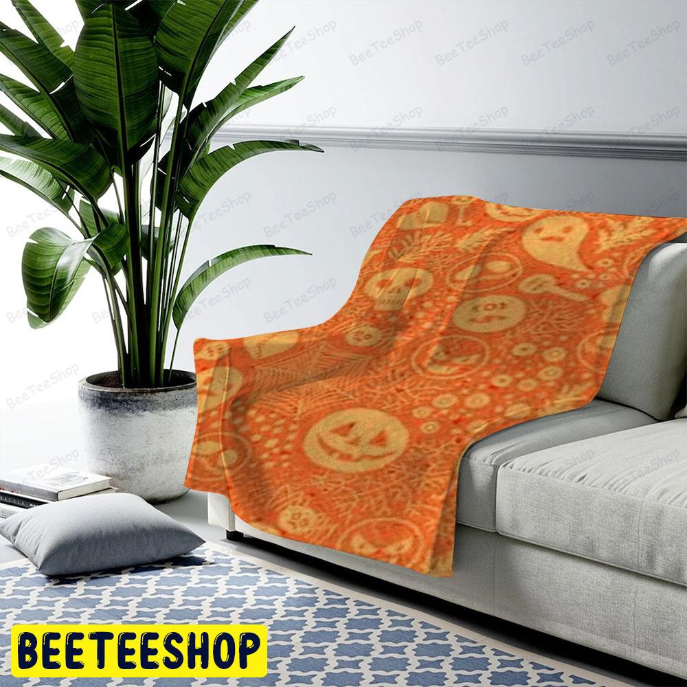Spiders Cats Boos Halloween Pattern Beeteeshop US Cozy Blanket Spiders Cats Boos Halloween Pattern Beeteeshop US Cozy Blanket