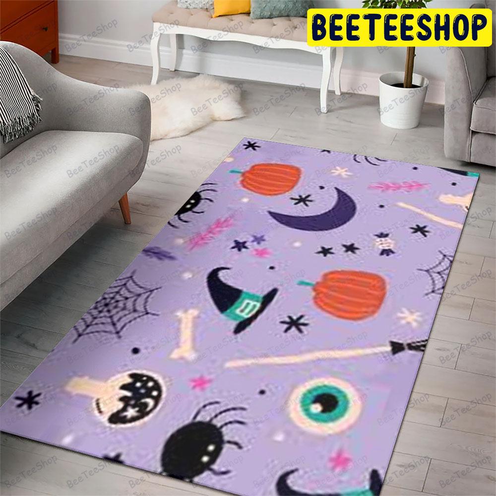 Spiders Pumpkins Halloween Pattern 075 Beeteeshop Rug Rectangle Spiders Pumpkins Halloween Pattern 075 Beeteeshop Rug Rectangle