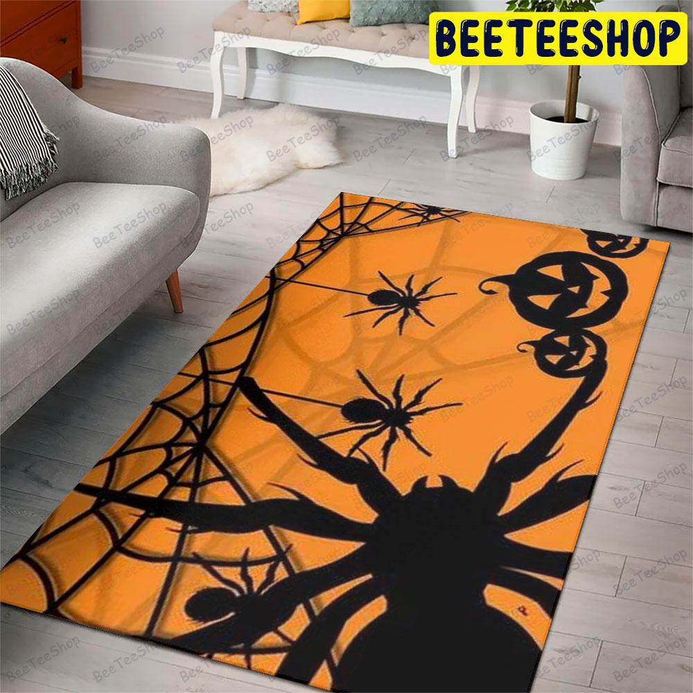 Spiders Pumpkins Halloween Pattern 353 Beeteeshop Rug Rectangle Spiders Pumpkins Halloween Pattern 353 Beeteeshop Rug Rectangle