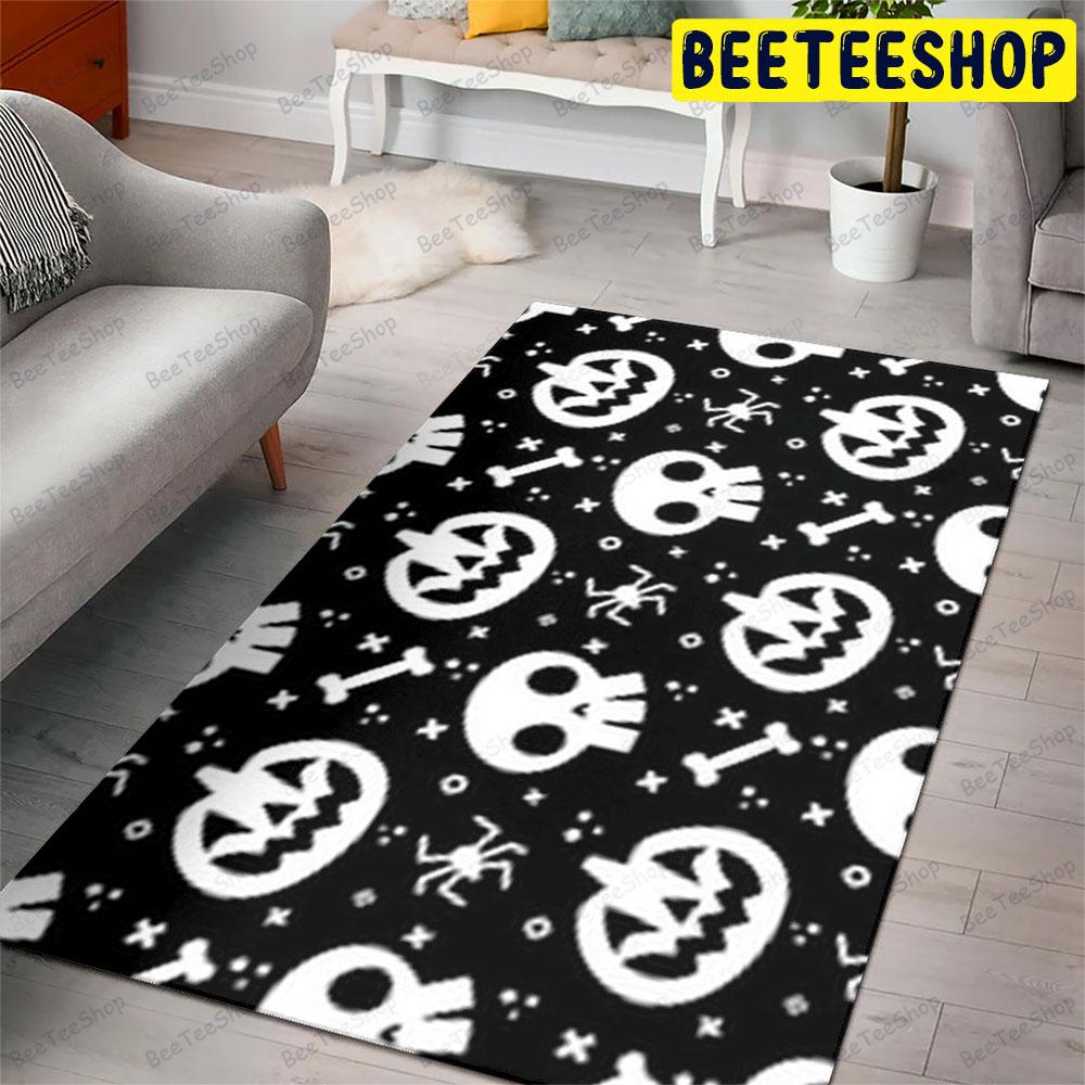 Spiders Skulls Pumpkins Halloween Pattern 078 Beeteeshop Rug Rectangle Spiders Skulls Pumpkins Halloween Pattern 078 Beeteeshop Rug Rectangle