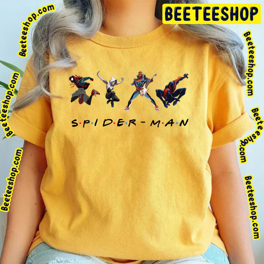 Spiderverse Spider-Man Friends Font Movie Trending Unisex T-Shirt Spiderverse Spider-Man Friends Font Movie Trending Unisex T-Shirt