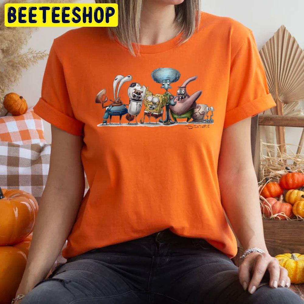 Spongebob Friends Halloween Beeteeshop Trending Unisex T-Shirt Spongebob Friends Halloween Beeteeshop Trending Unisex T-Shirt