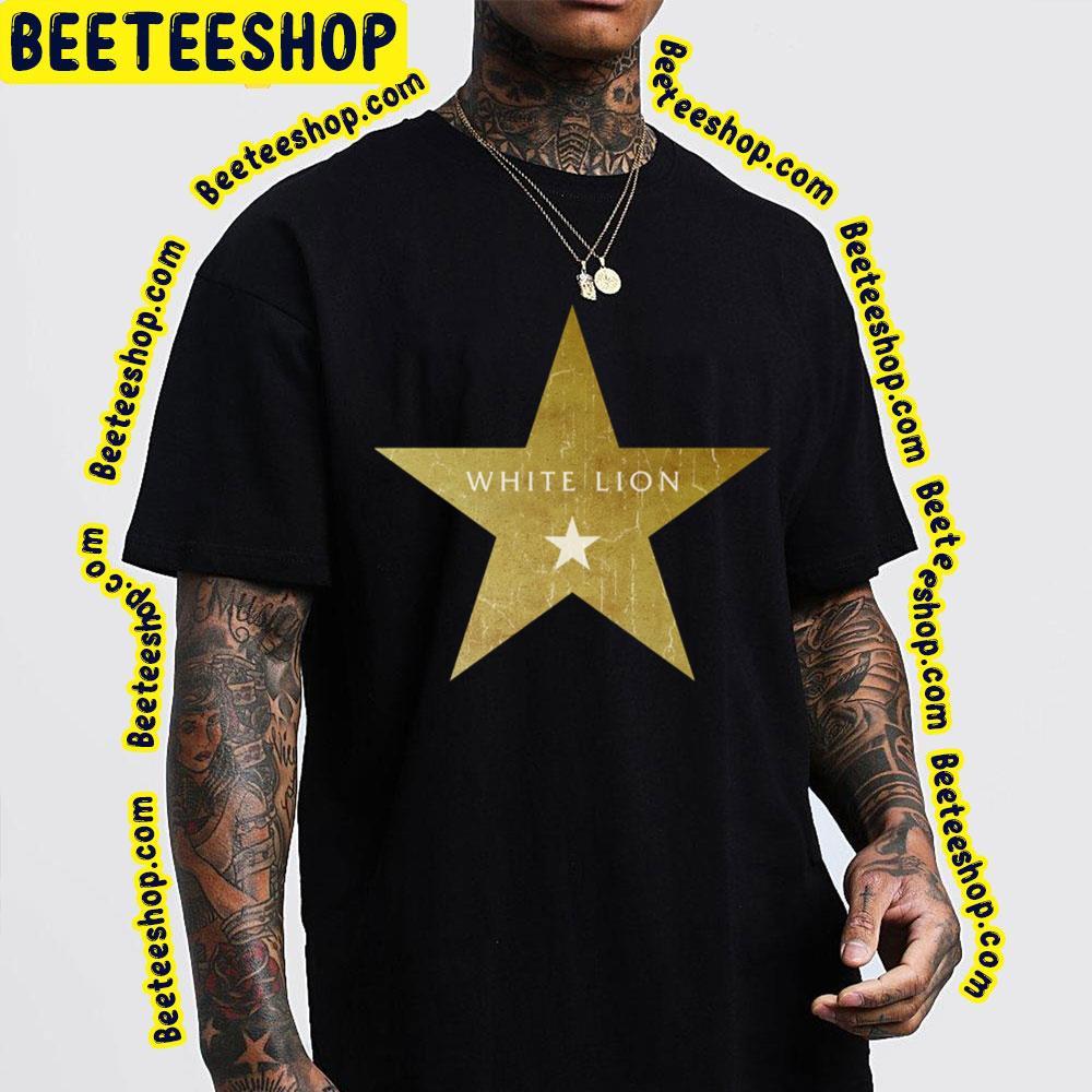 Star White Lion Beeteeshop Trending Unisex T-Shirt Star White Lion Beeteeshop Trending Unisex T-Shirt