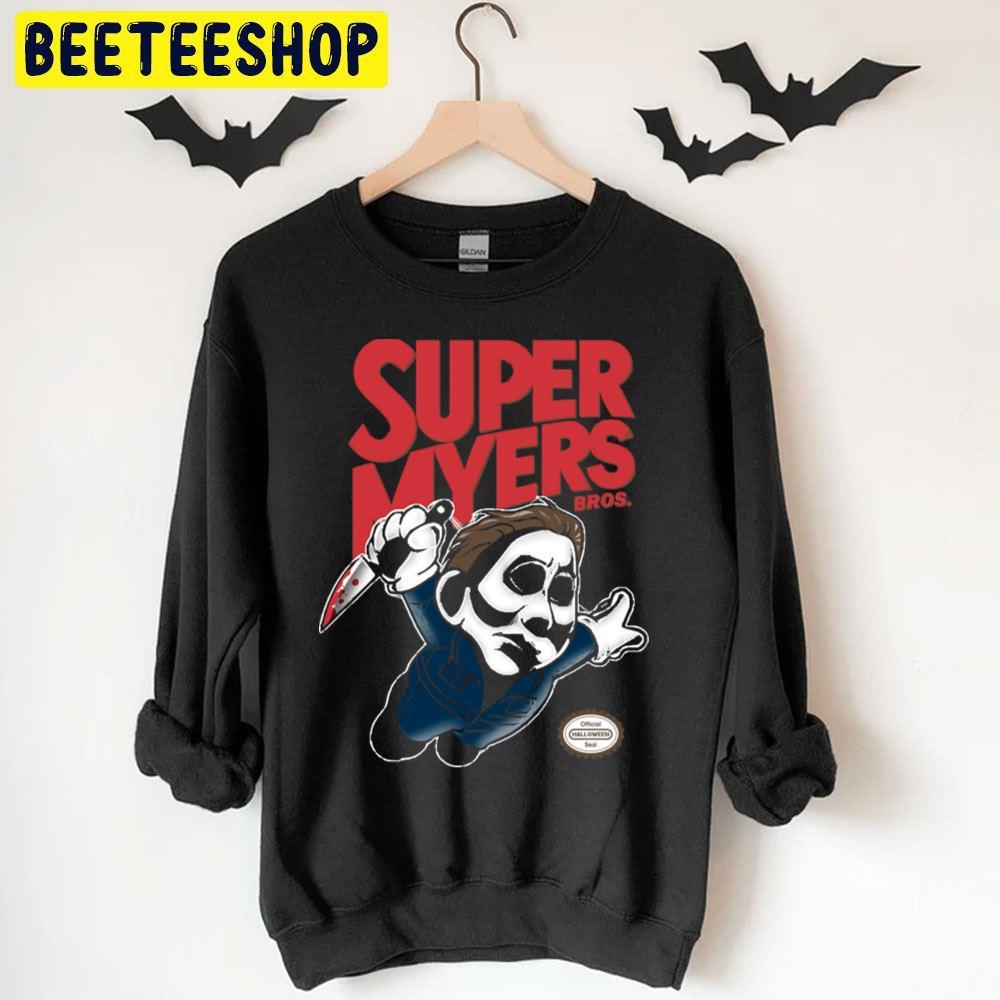 Super Myers Bros Happy Halloween Beeteeshop Trending Unisex T-Shirt Super Myers Bros Happy Halloween Beeteeshop Trending Unisex T-Shirt