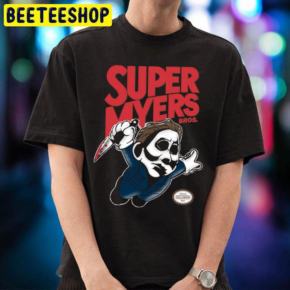Super Myers Bros Happy Halloween Beeteeshop Trending Unisex T-Shirt Super Myers Bros Happy Halloween Beeteeshop Trending Unisex T-Shirt