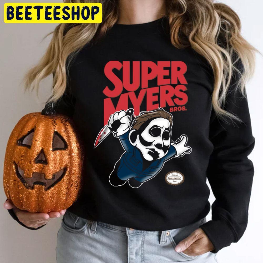 Super Myers Bros Happy Halloween Beeteeshop Trending Unisex T-Shirt Super Myers Bros Happy Halloween Beeteeshop Trending Unisex T-Shirt