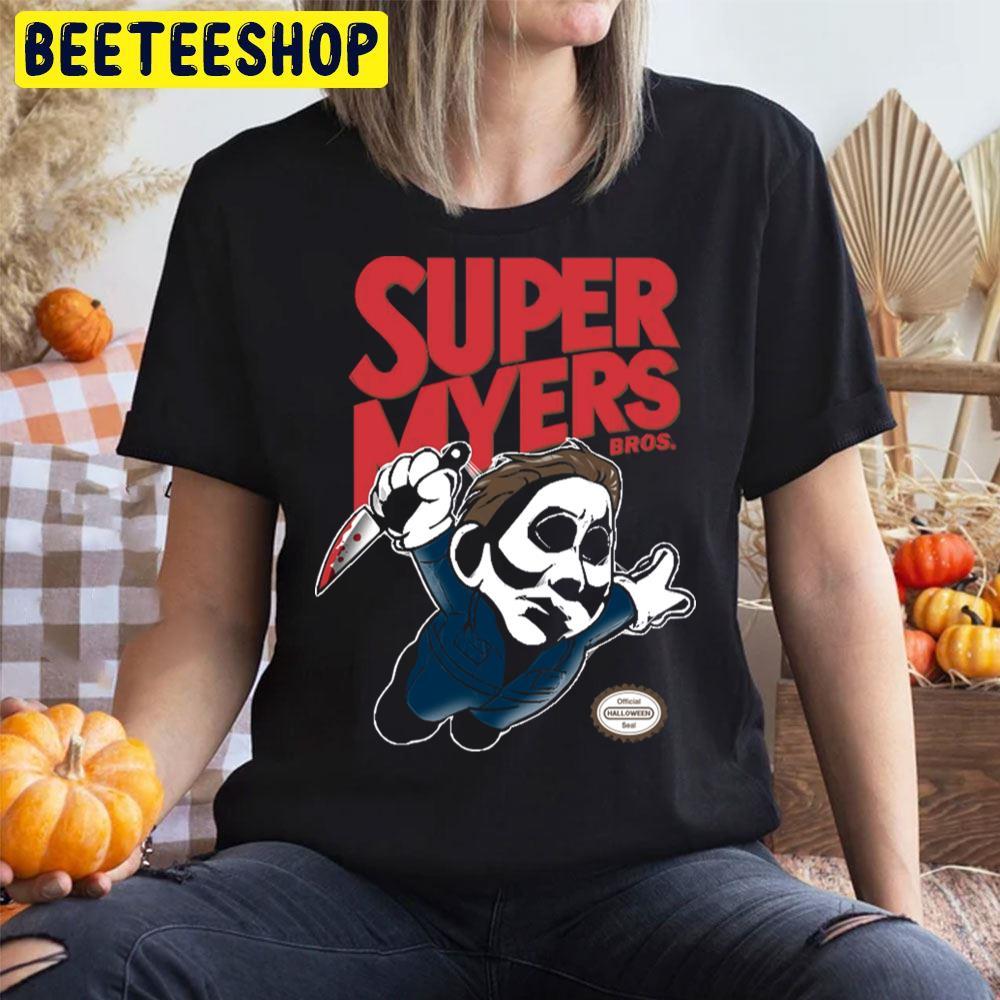 Super Myers Bros Super Mario Halloween Beeteeshop Trending Unisex T-Shirt Super Myers Bros Super Mario Halloween Beeteeshop Trending Unisex T-Shirt