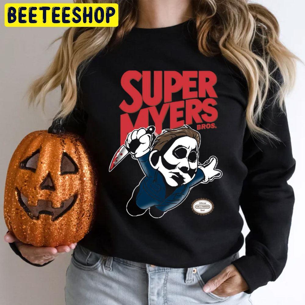 Super Myers Bros Super Mario Halloween Beeteeshop Trending Unisex T-Shirt Super Myers Bros Super Mario Halloween Beeteeshop Trending Unisex T-Shirt