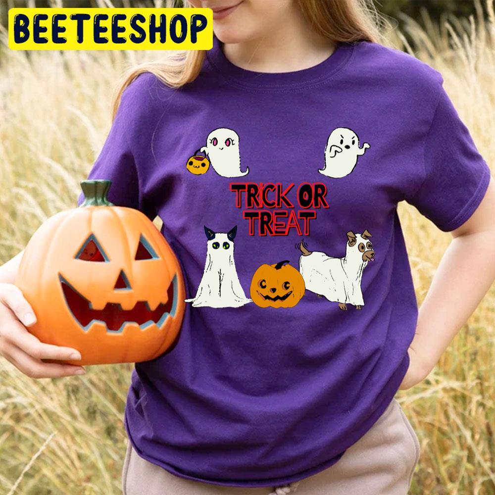 Trick Or Treat Cute Friendly Halloween Casper Beeteeshop Trending Unisex T-Shirt Trick Or Treat Cute Friendly Halloween Casper Beeteeshop Trending Unisex T-Shirt