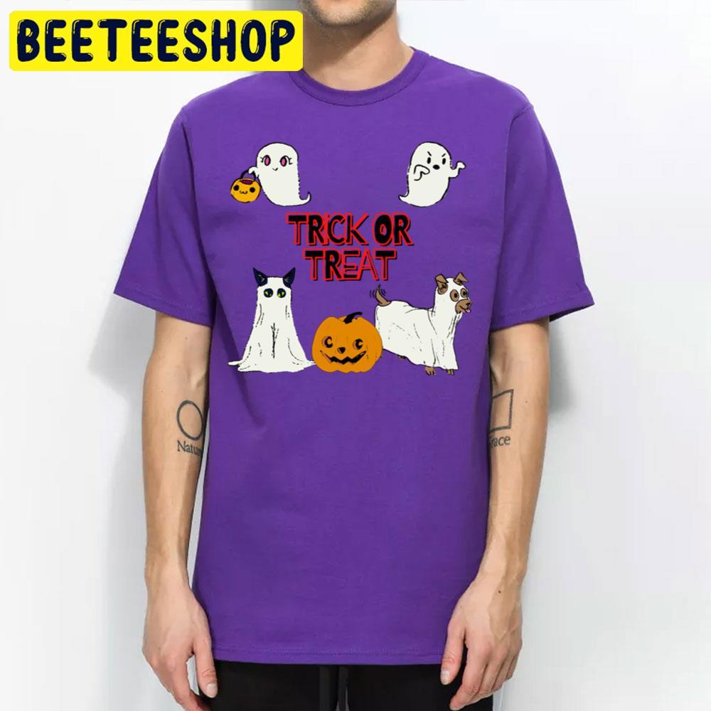 Trick Or Treat Cute Friendly Halloween Casper Beeteeshop Trending Unisex T-Shirt Trick Or Treat Cute Friendly Halloween Casper Beeteeshop Trending Unisex T-Shirt