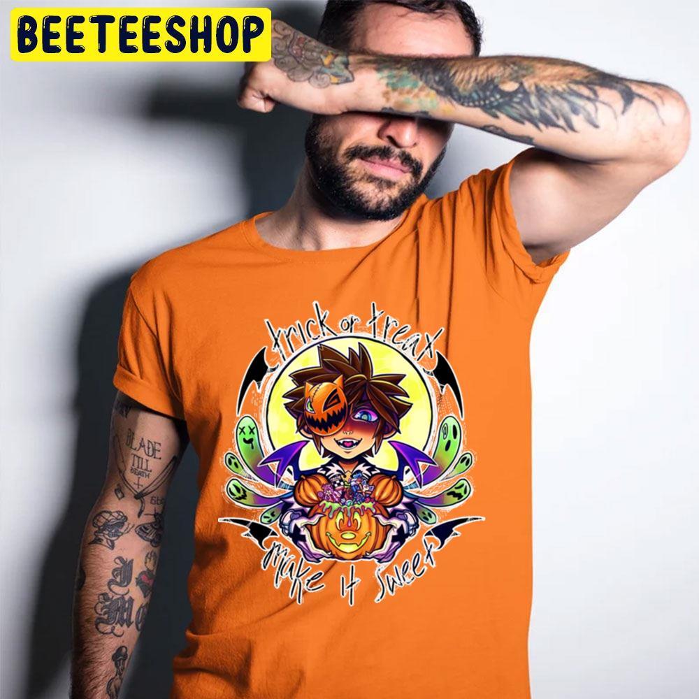 Trick Or Treat Make It Sweet Kingdom Hearts Halloween Beeteeshop Trending Unisex T-Shirt Trick Or Treat Make It Sweet Kingdom Hearts Halloween Beeteeshop Trending Unisex T-Shirt