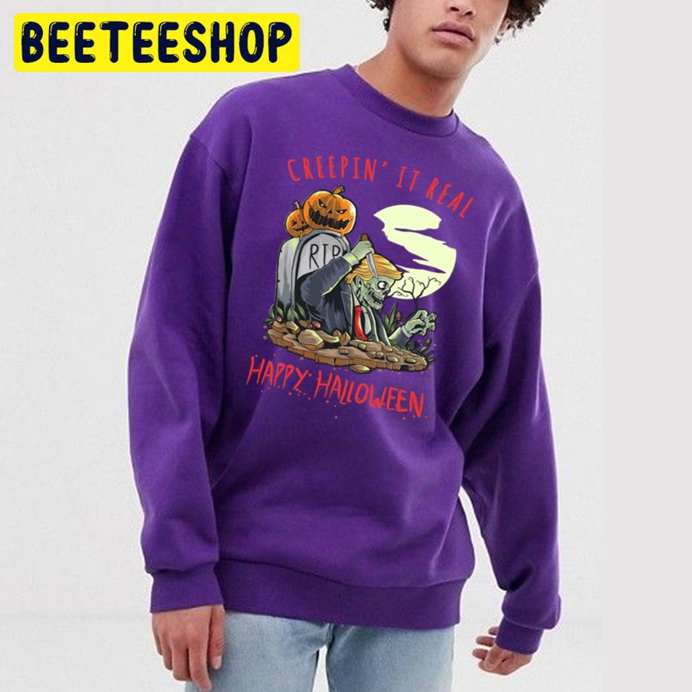 Trump Zombie Creepin It Real Halloween Beeteeshop Trending Unisex T-Shirt Trump Zombie Creepin It Real Halloween Beeteeshop Trending Unisex T-Shirt