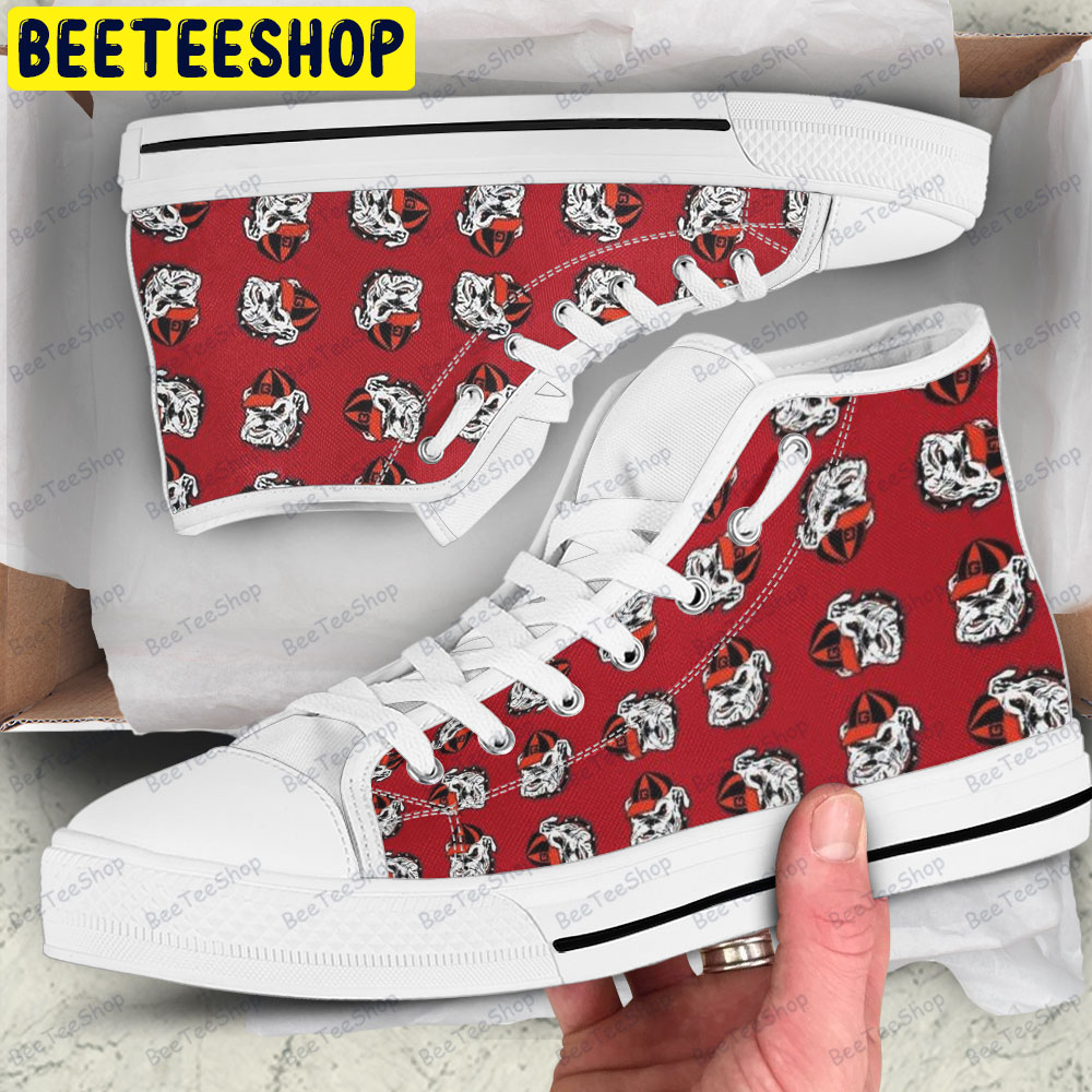 University Of Georgia 25 American Sports Teams Adults High Top Canvas Shoes University Of Georgia 25 American Sports Teams Adults High Top Canvas Shoes