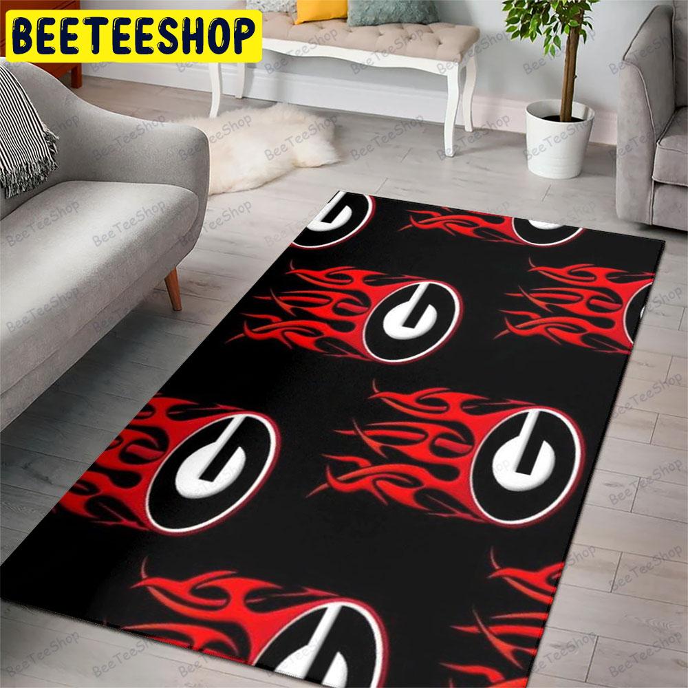 University Of Georgia On Fire Black American Sports Teams Beeteeshop Rug Rectangle University Of Georgia On Fire Black American Sports Teams Beeteeshop Rug Rectangle