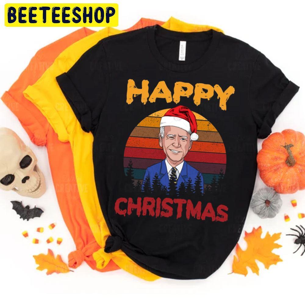 Vintage Joe Biden Halloween Happy Christmas Santa Hat Beeteeshop Trending Unisex T-Shirt Vintage Joe Biden Halloween Happy Christmas Santa Hat Beeteeshop Trending Unisex T-Shirt