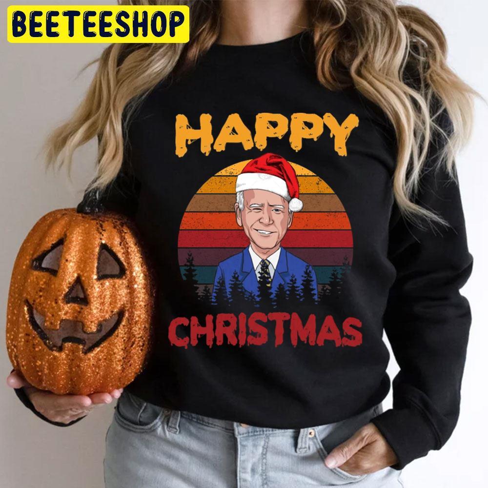 Vintage Joe Biden Halloween Happy Christmas Santa Hat Beeteeshop Trending Unisex T-Shirt Vintage Joe Biden Halloween Happy Christmas Santa Hat Beeteeshop Trending Unisex T-Shirt