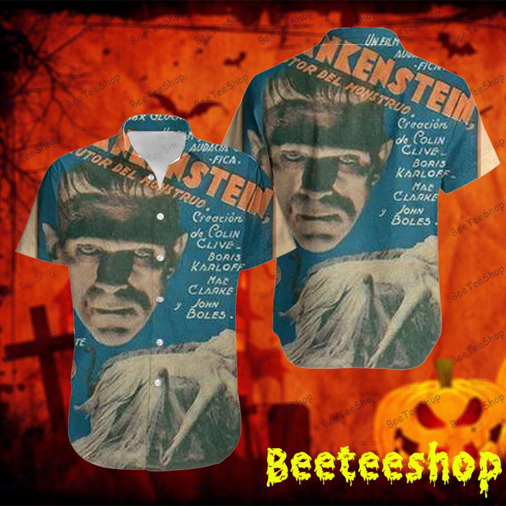 Vintage Monster Blue Style Frankenstein Halloween Beeteeshop Hawaii Shirt Vintage Monster Blue Style Frankenstein Halloween Beeteeshop Hawaii Shirt