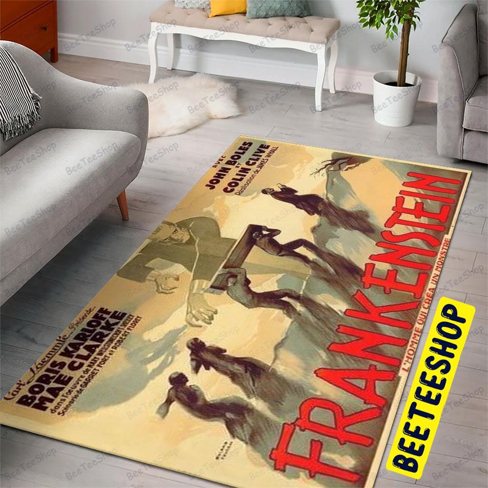 Vintage Monster Frankenstein Halloween Beeteeshop Rug Rectangle Vintage Monster Frankenstein Halloween Beeteeshop Rug Rectangle