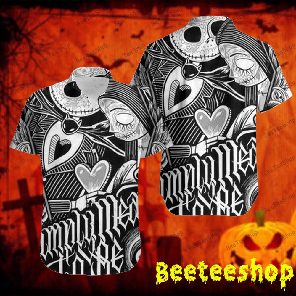 White Style Jack Love Sally The Nightmare Before Christmas Halloween Beeteeshop Hawaii Shirt White Style Jack Love Sally The Nightmare Before Christmas Halloween Beeteeshop Hawaii Shirt