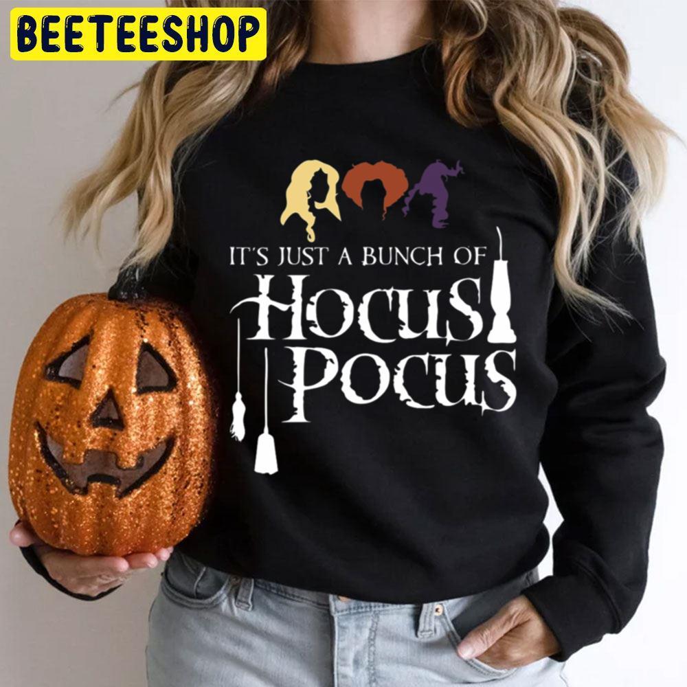 Whiteline It's Just A Bunch Of Hocus Pocus Happy Halloween Beeteeshop Trending Unisex T-Shirt Whiteline It's Just A Bunch Of Hocus Pocus Happy Halloween Beeteeshop Trending Unisex T-Shirt
