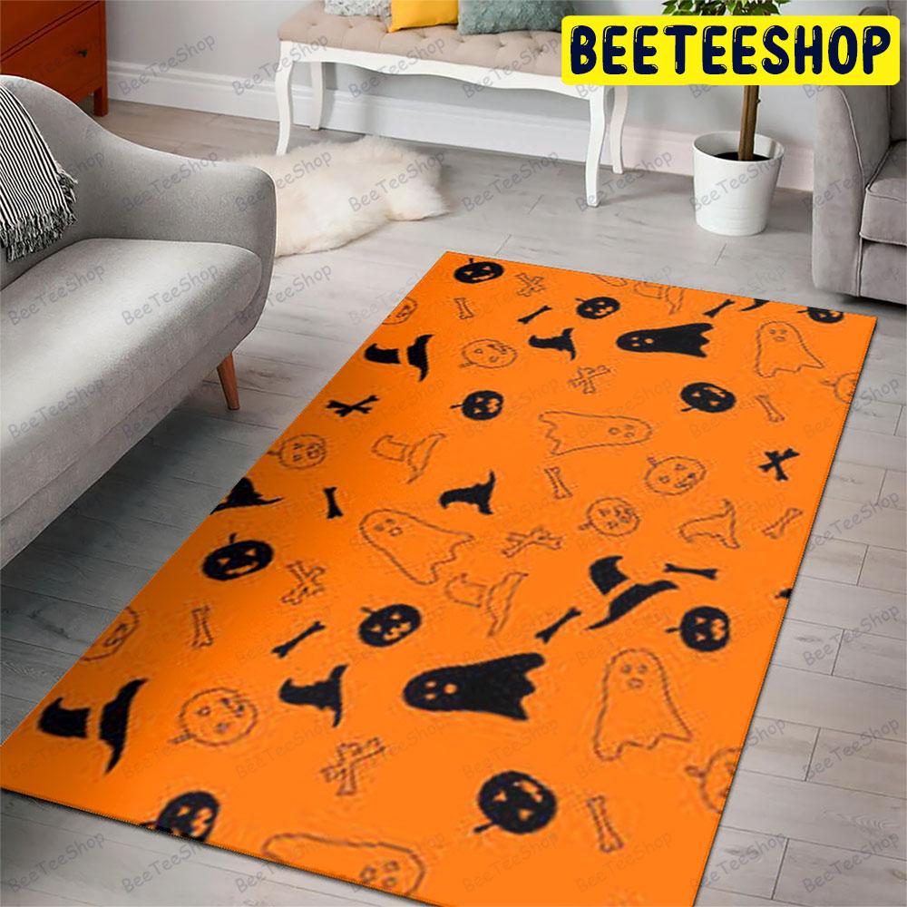 Witch Hats Boos Halloween Pattern 050 Beeteeshop Rug Rectangle Witch Hats Boos Halloween Pattern 050 Beeteeshop Rug Rectangle