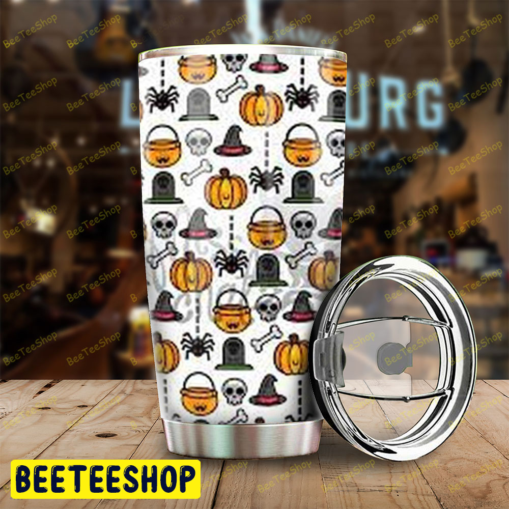 Witch Hats Spiders Pumpkins Halloween Pattern 087 Tumbler Witch Hats Spiders Pumpkins Halloween Pattern 087 Tumbler