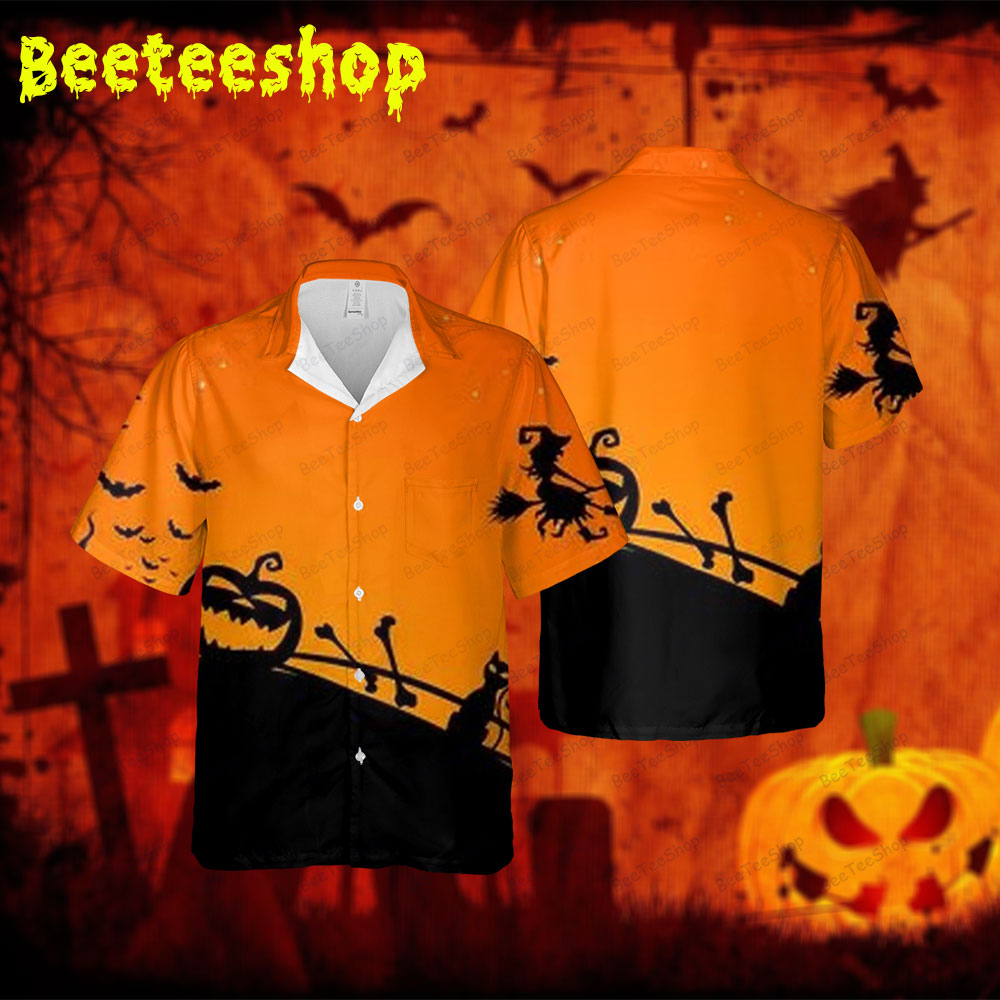 Witchs Pumpkins Halloween 336 Spread Collar Hawaii Shirt Witchs Pumpkins Halloween 336 Spread Collar Hawaii Shirt